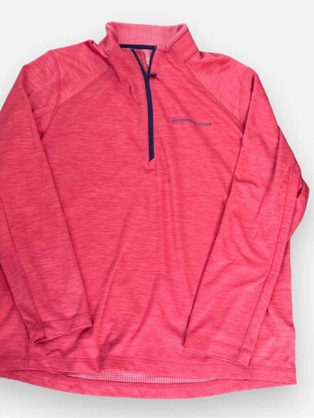 Vineyard Vines Men’s Coral Pink Half-Zip Pullover
